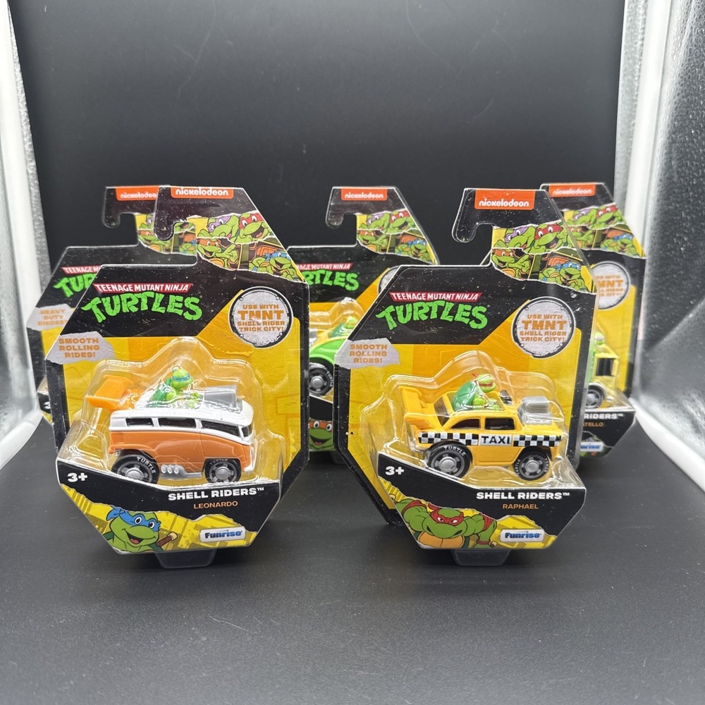 New TMNT Teenage Mutant Ninja Turtles Shell Riders Funrise Diecast Set 5 Cars